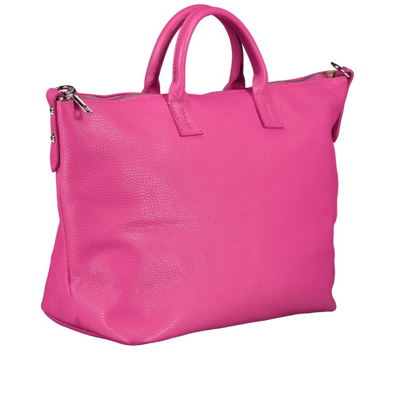 Handtasche Pink, Farbe: rosa/pink, Marke: Hausfelder Manufaktur, EAN: 4065646010239, Abmessungen in cm: 30x25x14, Bild 2 von 7