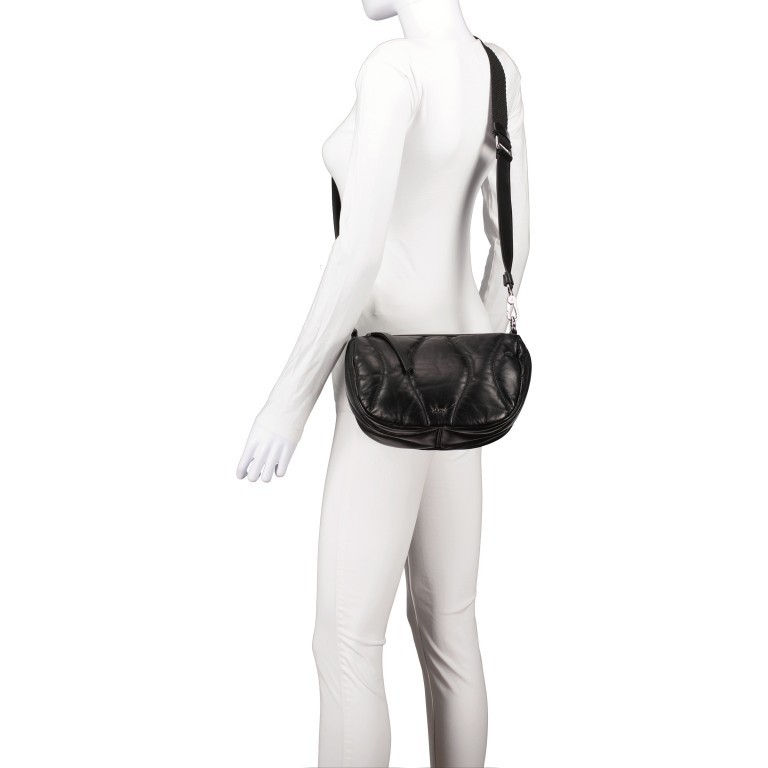 Umhängetasche Nappa Trapunta Mina Puffer S Black Nickel, Farbe: schwarz, Marke: Abro, EAN: 4061724914963, Abmessungen in cm: 27x27x17, Bild 5 von 6