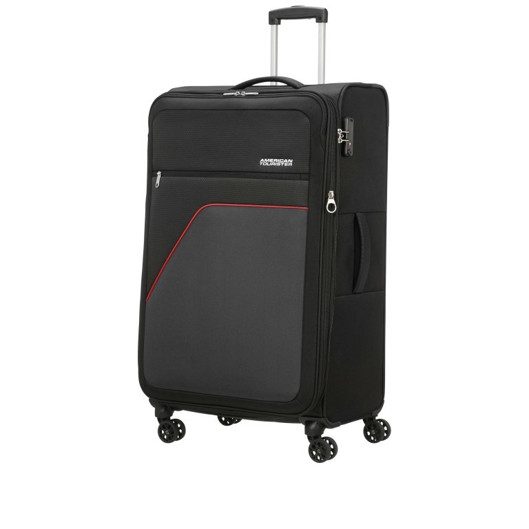 Koffer Sky Surfer Spinner L Expandable Black Red, Farbe: schwarz, Marke: American Tourister, EAN: 5400520120120, Abmessungen in cm: 44x78x29, Bild 1 von 6