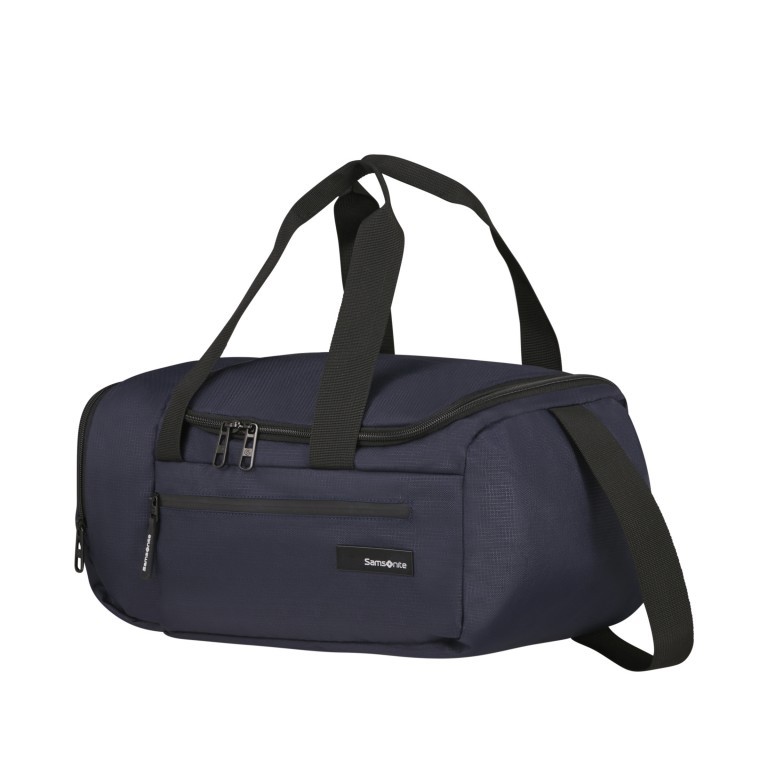 Reisetasche Roader Duffle XS in eigener Seitentasche verstaubar Dark Blue, Farbe: blau/petrol, Marke: Samsonite, EAN: 5400520173928, Abmessungen in cm: 40x20x25, Bild 2 von 9