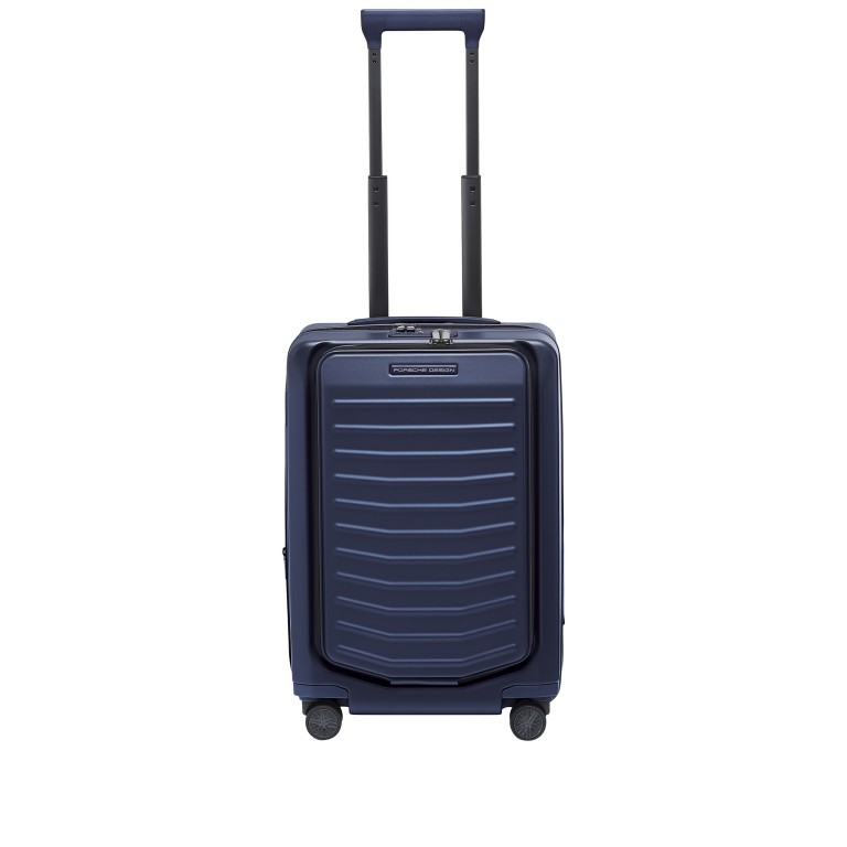 Koffer Roadster Hardcase 4W Business Trolley S erweiterbar Dark Blue Matt, Farbe: blau/petrol, Marke: Porsche Design, EAN: 4056487000237, Abmessungen in cm: 38x55x23, Bild 1 von 4