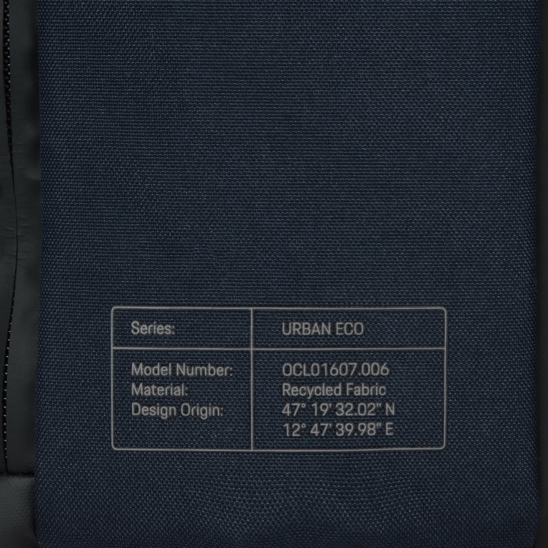 Rucksack Urban Eco Backpack M1 mit Laptopfach 15 Zoll Dark Blue, Farbe: blau/petrol, Marke: Porsche Design, EAN: 4056487017525, Abmessungen in cm: 26x42x17, Bild 15 von 16