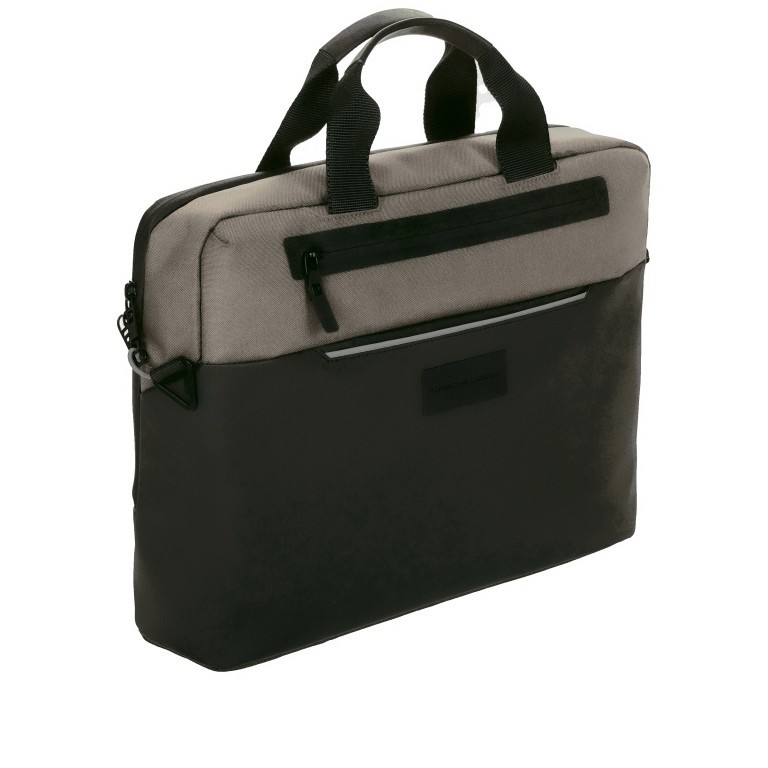 Aktentasche Urban Eco Briefcase M mit Laptopfach 13 Zoll Stone Grey, Farbe: grau, Marke: Porsche Design, EAN: 4056487038711, Abmessungen in cm: 38x30x10, Bild 2 von 11