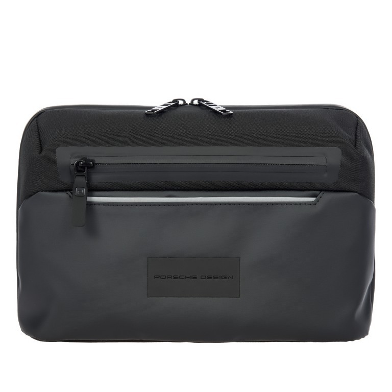 Kulturbeutel Urban Eco Washbag L mit Haken zum Aufhängen Black, Farbe: schwarz, Marke: Porsche Design, EAN: 4056487018423, Abmessungen in cm: 27x18x10, Bild 1 von 9