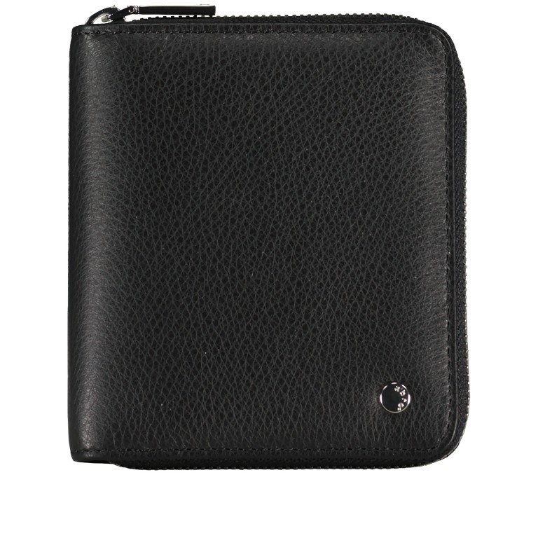 Geldbörse Dalia S mit Rundum-Reißverschluss Black Nickel, Farbe: schwarz, Marke: Abro, EAN: 4061724929639, Abmessungen in cm: 11x14x2, Bild 1 von 4