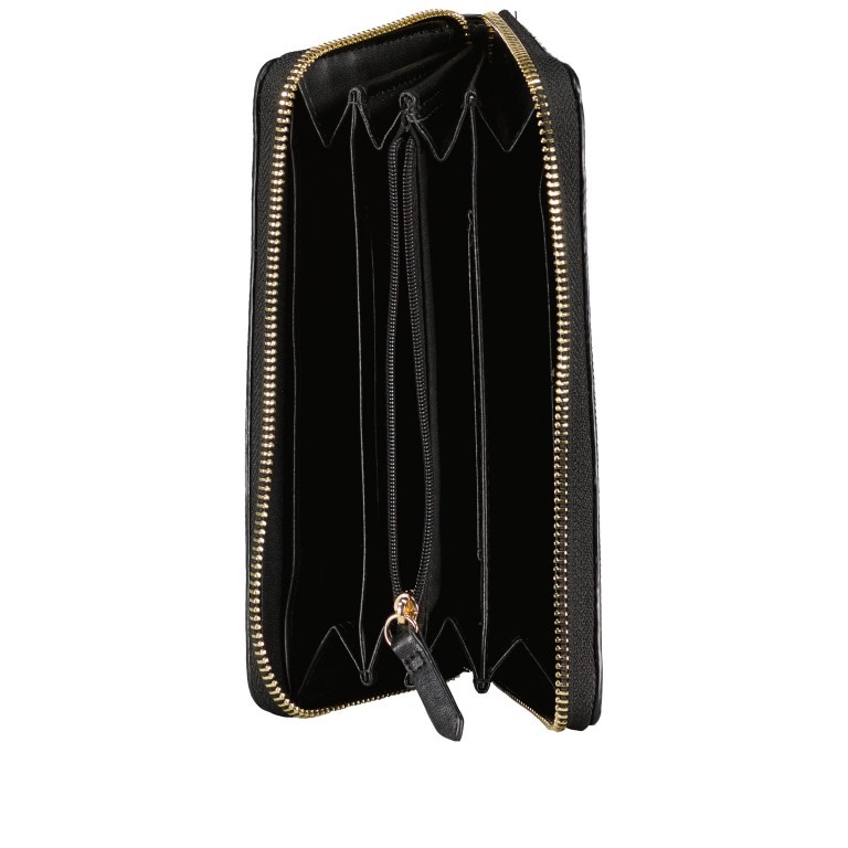 Geldbörse Divina Nero Gold, Farbe: schwarz, Marke: Valentino Bags, EAN: 8058043479910, Abmessungen in cm: 19x10x2.5, Bild 4 von 4