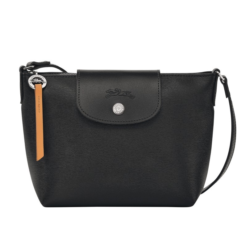 Umhängetasche Le Pliage City Crossbody Bag Schwarz, Farbe: schwarz, Marke: Longchamp, EAN: 3597922214952, Abmessungen in cm: 18x16x9, Bild 1 von 5