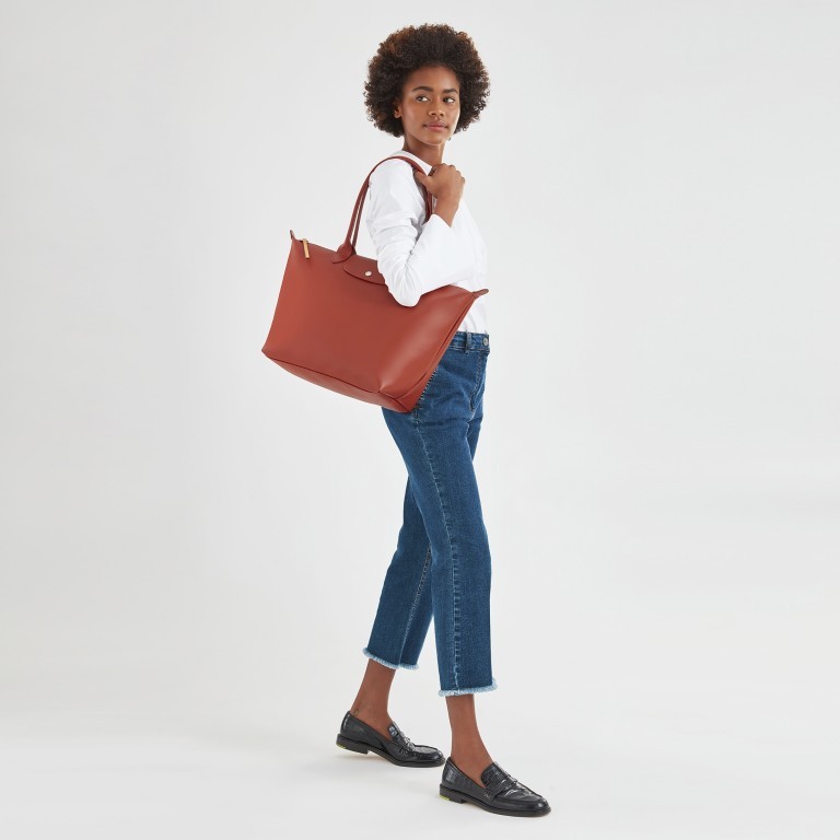 Shopper Le Pliage City Shopper L Orange, Farbe: orange, Marke: Longchamp, EAN: 3597922150625, Abmessungen in cm: 31x30x19, Bild 4 von 4