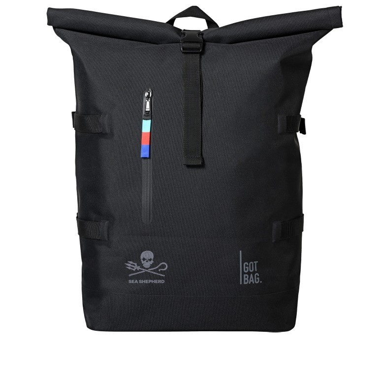 Rucksack Rolltop Sea Shepherd mit herausnehmbarer 15-Zoll-Laptophülle Black, Farbe: schwarz, Marke: Got Bag, EAN: 4260483880360, Abmessungen in cm: 32x47x17, Bild 1 von 11