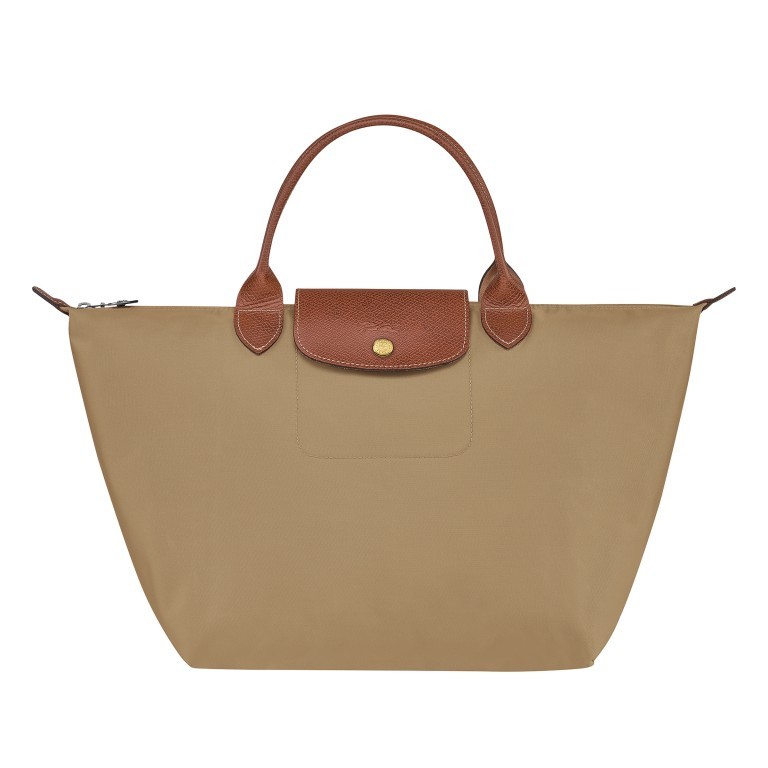 Handtasche Le Pliage Handtasche M Sand, Farbe: beige, Marke: Longchamp, EAN: 3597922208937, Abmessungen in cm: 30x28x20, Bild 1 von 4