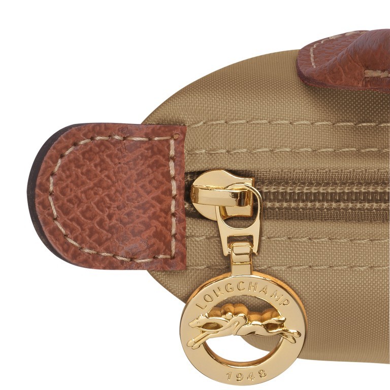 Kosmetiktasche Le Pliage Pochette Sand, Farbe: beige, Marke: Longchamp, EAN: 3597922210138, Abmessungen in cm: 17x10x5.5, Bild 5 von 5