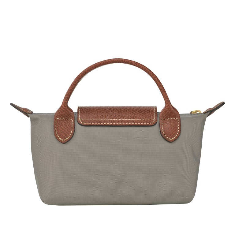 Kosmetiktasche Le Pliage Pochette Grau, Farbe: grau, Marke: Longchamp, EAN: 3597922210145, Abmessungen in cm: 17x10x5.5, Bild 3 von 5