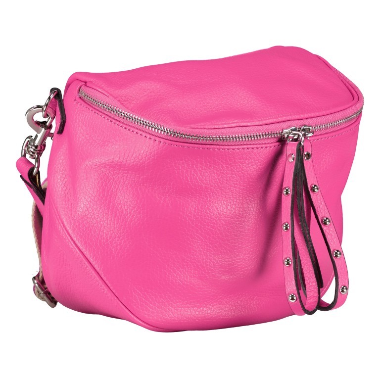 Gürteltasche Silberbeschlag Pink, Farbe: rosa/pink, Marke: Hausfelder Manufaktur, EAN: 4065646010161, Abmessungen in cm: 22x19x9, Bild 2 von 6