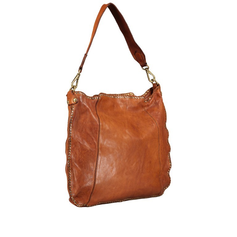 Beuteltasche Kura Cognac, Farbe: cognac, Marke: Campomaggi, EAN: 8054302978033, Abmessungen in cm: 37x33x2, Bild 2 von 7