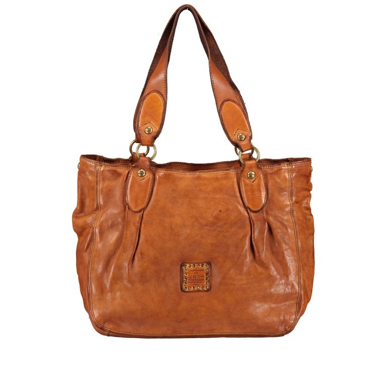 Handtasche Baltea Cognac, Farbe: cognac, Marke: Campomaggi, EAN: 8054302962810, Abmessungen in cm: 34x26x11.5, Bild 3 von 7