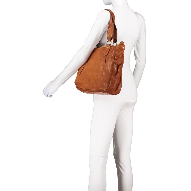 Handtasche Baltea Cognac, Farbe: cognac, Marke: Campomaggi, EAN: 8054302962810, Abmessungen in cm: 34x26x11.5, Bild 4 von 7