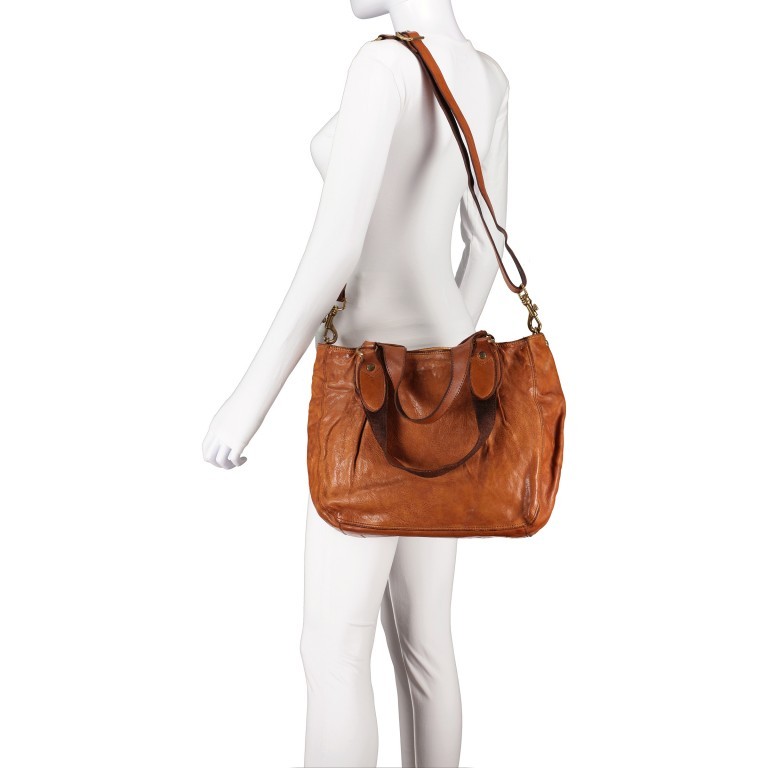 Handtasche Baltea Cognac, Farbe: cognac, Marke: Campomaggi, EAN: 8054302962810, Abmessungen in cm: 34x26x11.5, Bild 5 von 7