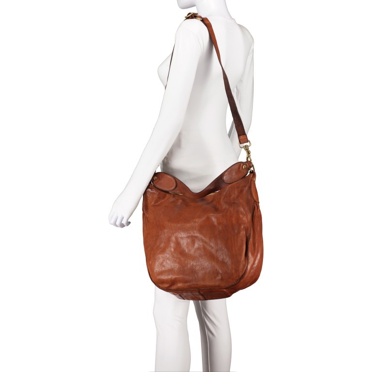 Beuteltasche Baltea Cognac, Farbe: cognac, Marke: Campomaggi, EAN: 8054302968645, Abmessungen in cm: 34x32.5x12, Bild 5 von 7