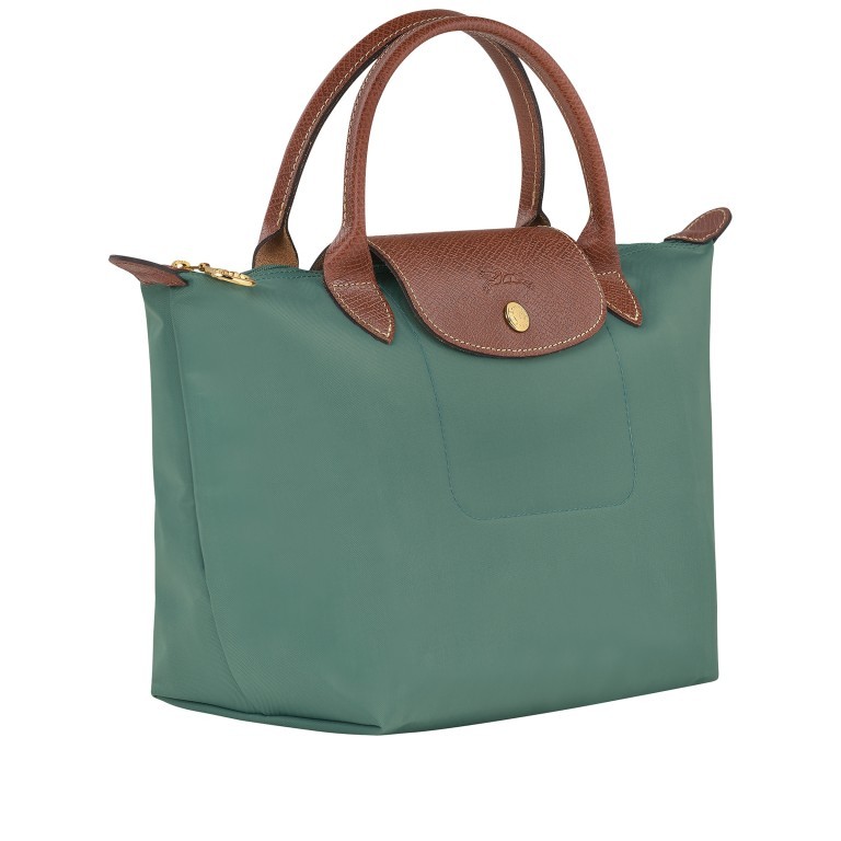 Handtasche Le Pliage S Hellgrün, Farbe: grün/oliv, Marke: Longchamp, EAN: 3597922207589, Abmessungen in cm: 23x22x14, Bild 2 von 5