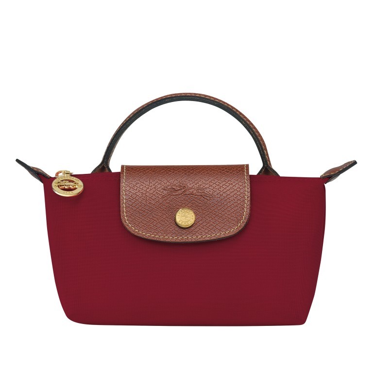 Kosmetiktasche Le Pliage Pochette Weinrot, Farbe: rot/weinrot, Marke: Longchamp, EAN: 3597922210176, Abmessungen in cm: 17x10x5.5, Bild 1 von 6