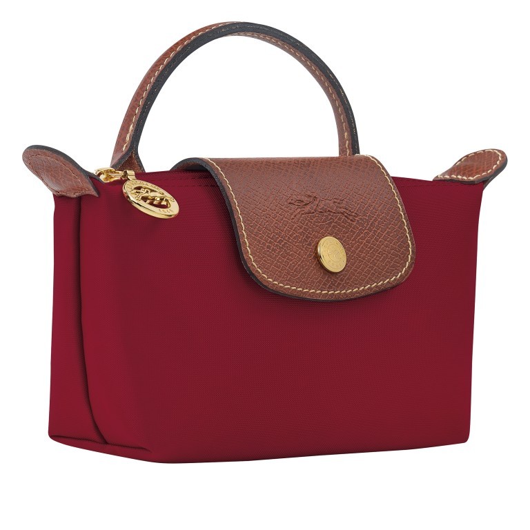 Kosmetiktasche Le Pliage Pochette Weinrot, Farbe: rot/weinrot, Marke: Longchamp, EAN: 3597922210176, Abmessungen in cm: 17x10x5.5, Bild 2 von 6