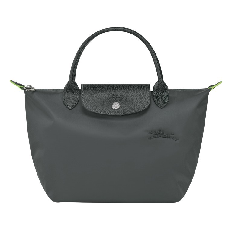 Handtasche Le Pliage Green Handtasche S Graphit, Farbe: anthrazit, Marke: Longchamp, EAN: 3597922140787, Abmessungen in cm: 23x22x14, Bild 1 von 5