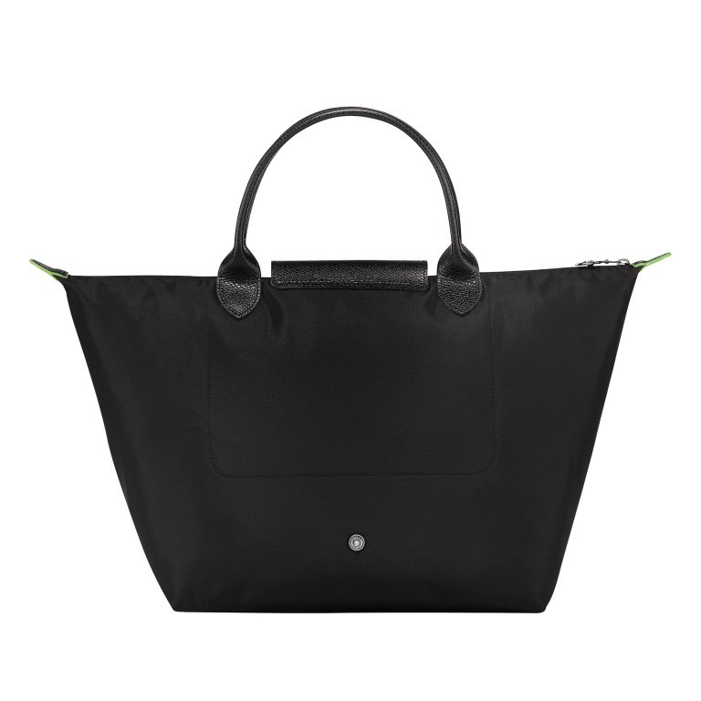 Handtasche Le Pliage Green Handtasche M Schwarz, Farbe: schwarz, Marke: Longchamp, EAN: 3597922140800, Abmessungen in cm: 30x28x20, Bild 3 von 6