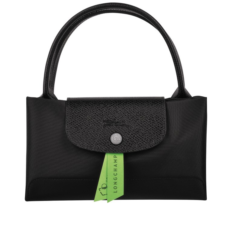 Handtasche Le Pliage Green Handtasche M Schwarz, Farbe: schwarz, Marke: Longchamp, EAN: 3597922140800, Abmessungen in cm: 30x28x20, Bild 5 von 5