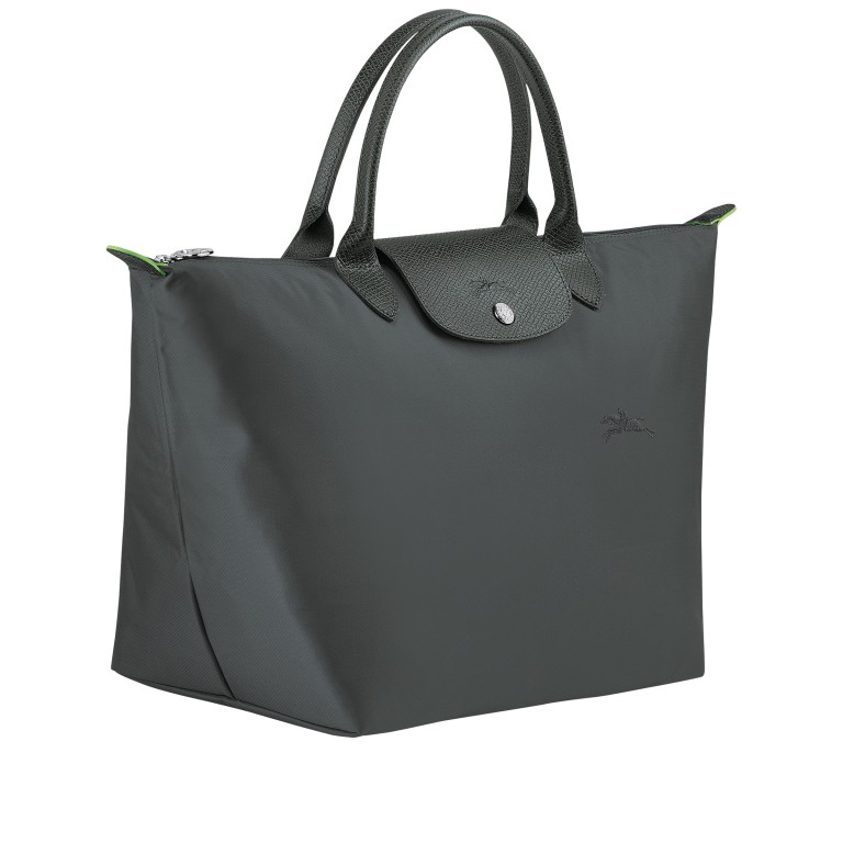 Handtasche Le Pliage Green Handtasche M Graphit, Farbe: anthrazit, Marke: Longchamp, EAN: 3597922140909, Abmessungen in cm: 30x28x20, Bild 2 von 6
