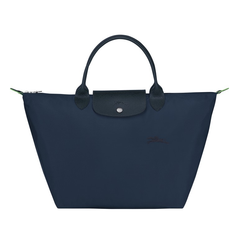Handtasche Le Pliage Green Handtasche M Dunkelblau, Farbe: blau/petrol, Marke: Longchamp, EAN: 3597922208319, Abmessungen in cm: 30x28x20, Bild 1 von 5