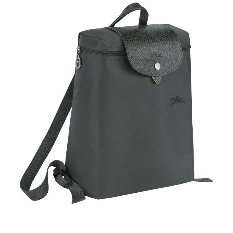 Rucksack Le Pliage Green Rucksack Graphit, Farbe: anthrazit, Marke: Longchamp, EAN: 3597922141005, Abmessungen in cm: 26x28x10, Bild 2 von 5