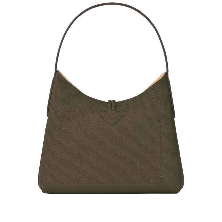 Beuteltasche Roseau Shopper M Khaki, Farbe: grün/oliv, Marke: Longchamp, EAN: 3597922213511, Abmessungen in cm: 27x25x11, Bild 3 von 5