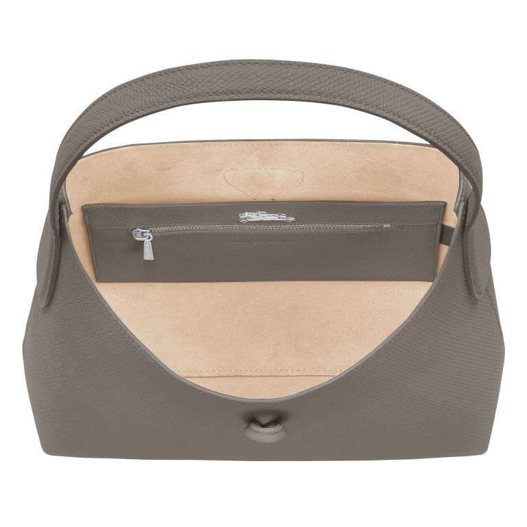 Beuteltasche Roseau Shopper M Grau, Farbe: grau, Marke: Longchamp, EAN: 3597922147748, Abmessungen in cm: 27x25x11, Bild 5 von 5