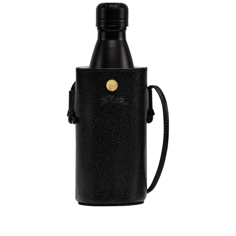 Flaschenhalter Épure mit Isolierflasche 0.5 Liter Schwarz, Farbe: schwarz, Marke: Longchamp, EAN: 3597922212323, Abmessungen in cm: 7.5x18x7.5, Bild 1 von 6
