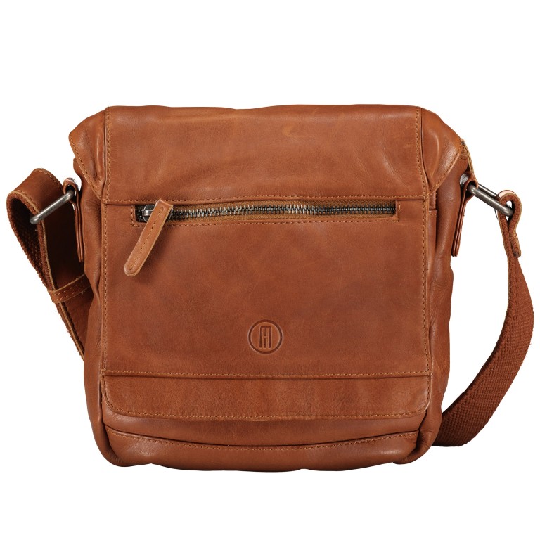 Umhängetasche Vintage 3.0 Cognac, Farbe: cognac, Marke: Hausfelder Manufaktur, EAN: 4065646006881, Abmessungen in cm: 20.5x24x5, Bild 1 von 6
