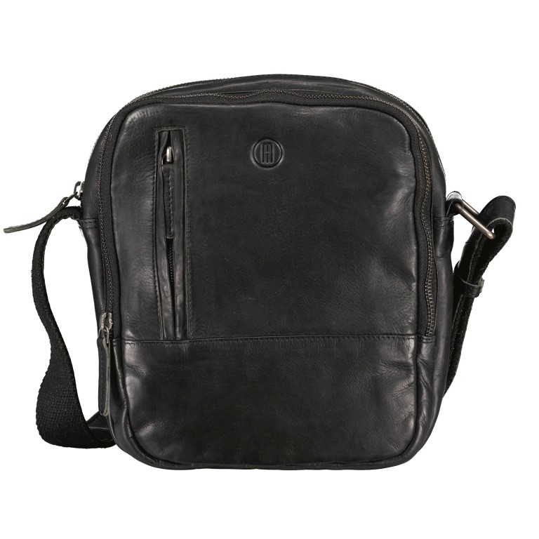 Umhängetasche Vintage 3.0 Schwarz, Farbe: schwarz, Marke: Hausfelder Manufaktur, EAN: 4065646006997, Abmessungen in cm: 21x25x8.5, Bild 1 von 7