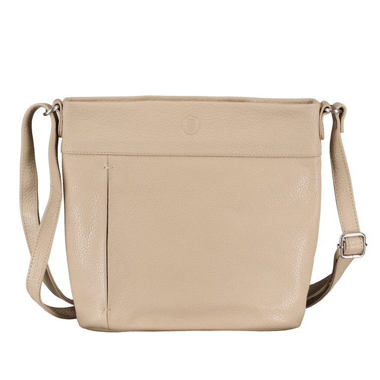 Umhängetasche Beige, Farbe: beige, Marke: Hausfelder Manufaktur, Abmessungen in cm: 22x24x7, Bild 1 von 6