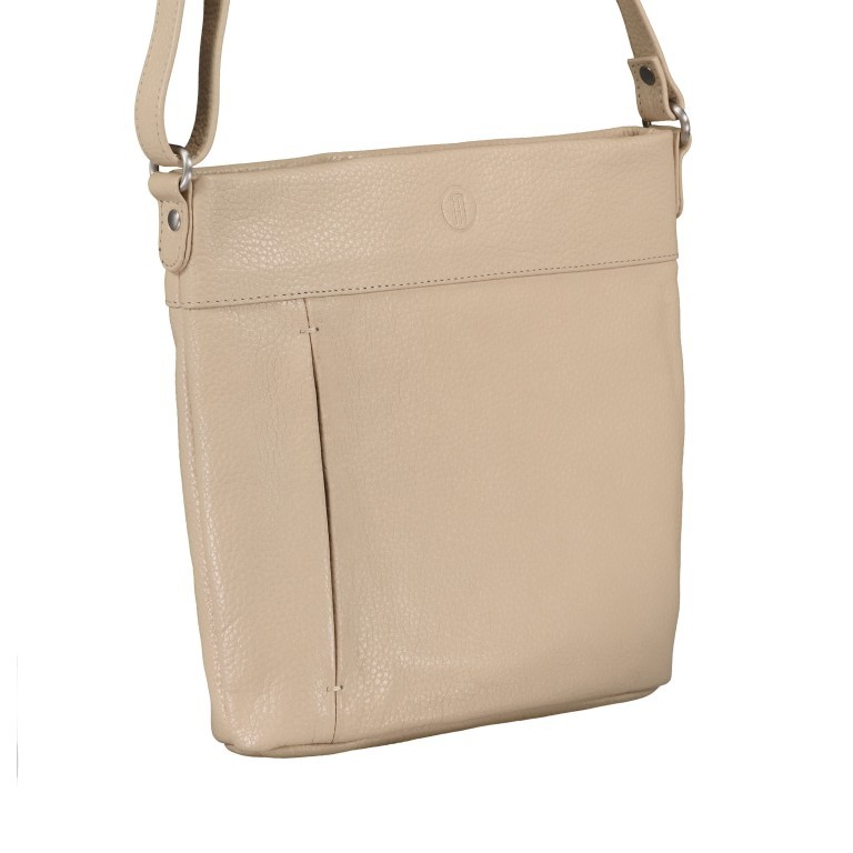 Umhängetasche Beige, Farbe: beige, Marke: Hausfelder Manufaktur, Abmessungen in cm: 22x24x7, Bild 2 von 6