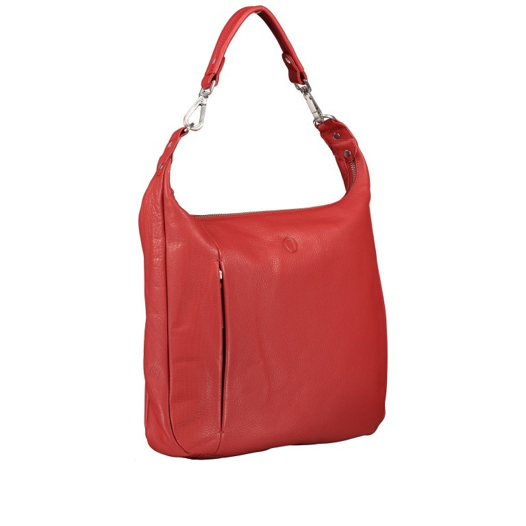 Beuteltasche Nappa Rot, Farbe: rot/weinrot, Marke: Hausfelder Manufaktur, EAN: 4065646007185, Abmessungen in cm: 35x29x6, Bild 2 von 8