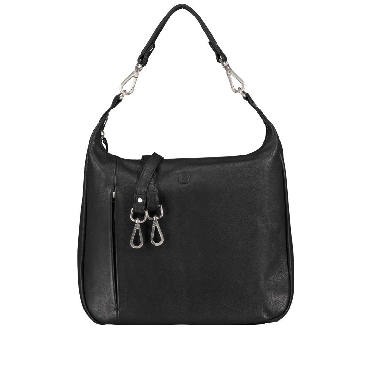 Beuteltasche Nappa Schwarz, Farbe: schwarz, Marke: Hausfelder Manufaktur, EAN: 4065646007192, Abmessungen in cm: 35x29x6, Bild 1 von 7