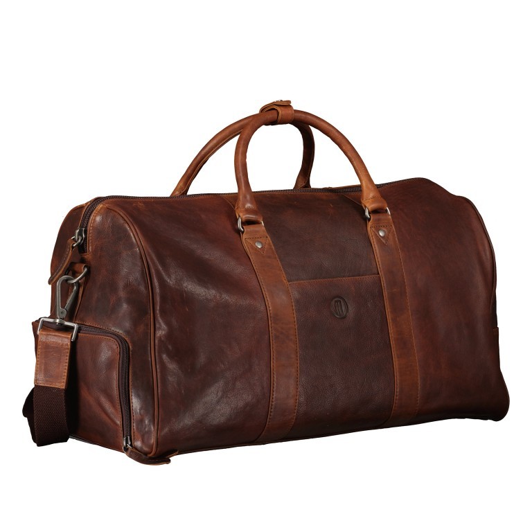 Reisetasche Vintage 3.0 Braun, Farbe: braun, Marke: Hausfelder Manufaktur, Abmessungen in cm: 48x27x18.5, Bild 2 von 9