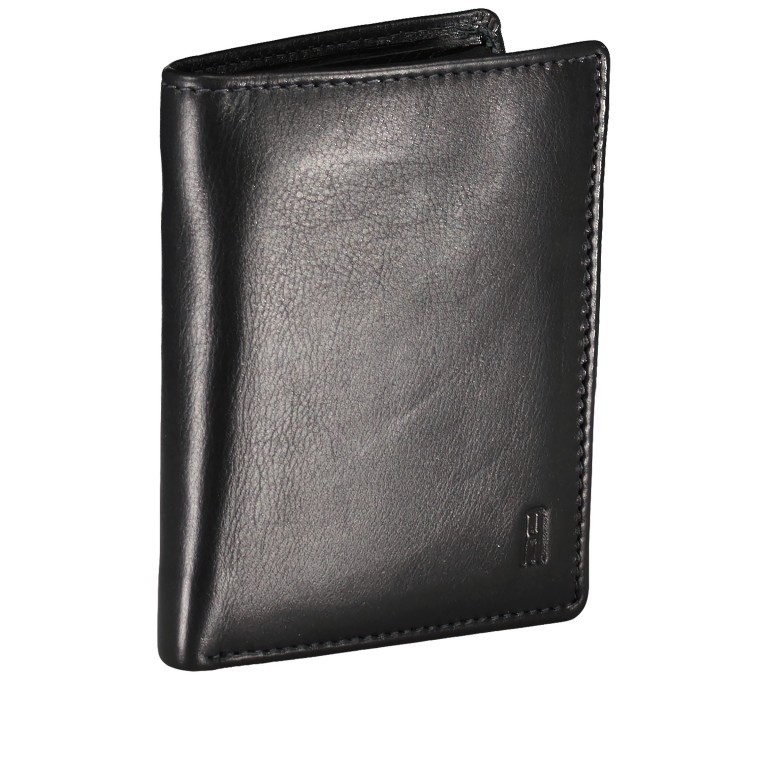 Geldbörse Nappa mit RFID-Schutz Schwarz, Farbe: schwarz, Marke: Hausfelder Manufaktur, EAN: 4065646007703, Abmessungen in cm: 8.5x10.5x1.5, Bild 2 von 5