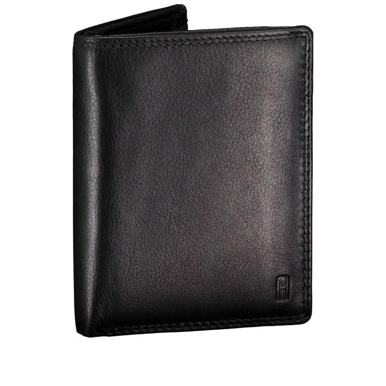Geldbörse Nappa Schwarz, Farbe: schwarz, Marke: Hausfelder Manufaktur, EAN: 4065646007710, Abmessungen in cm: 9.5x13x2, Bild 2 von 5