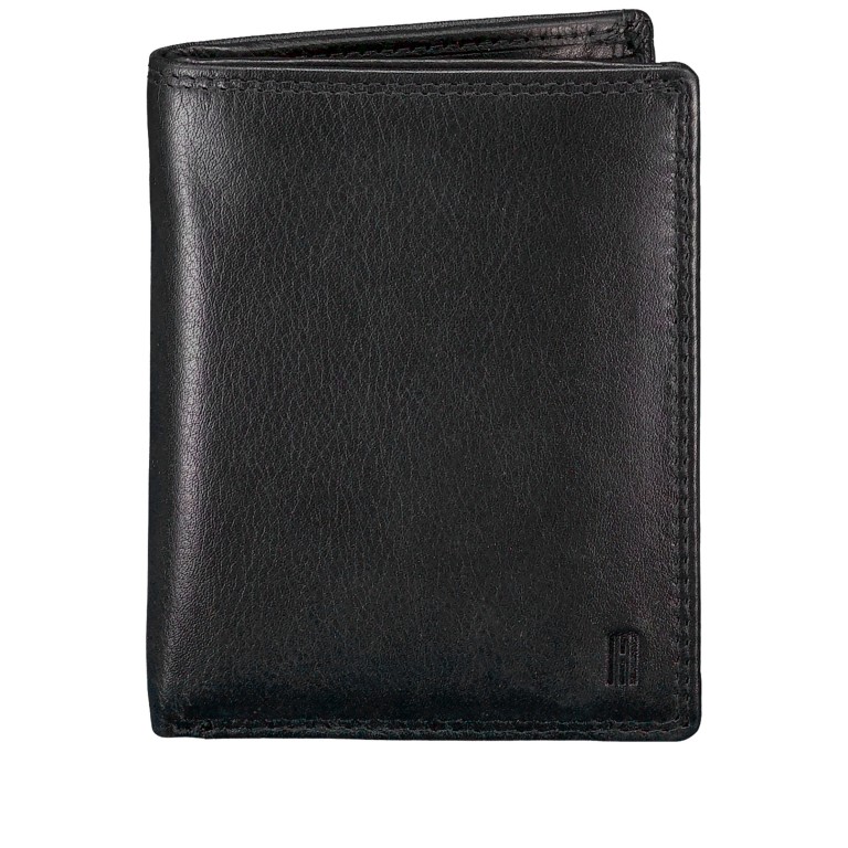 Geldbörse Nappa Schwarz, Farbe: schwarz, Marke: Hausfelder Manufaktur, EAN: 4065646007710, Abmessungen in cm: 9.5x13x2, Bild 1 von 5