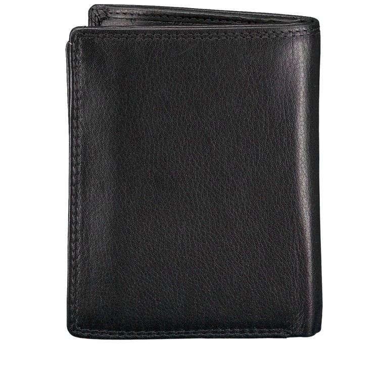 Geldbörse Nappa Schwarz, Farbe: schwarz, Marke: Hausfelder Manufaktur, EAN: 4065646007710, Abmessungen in cm: 9.5x13x2, Bild 3 von 5