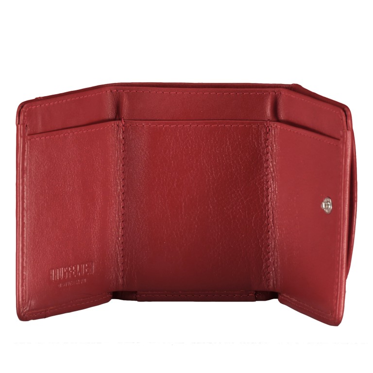 Geldbörse Nappa mit RFID-Schutz Rot, Farbe: rot/weinrot, Marke: Hausfelder Manufaktur, EAN: 4065646008076, Abmessungen in cm: 10x8x2, Bild 4 von 5
