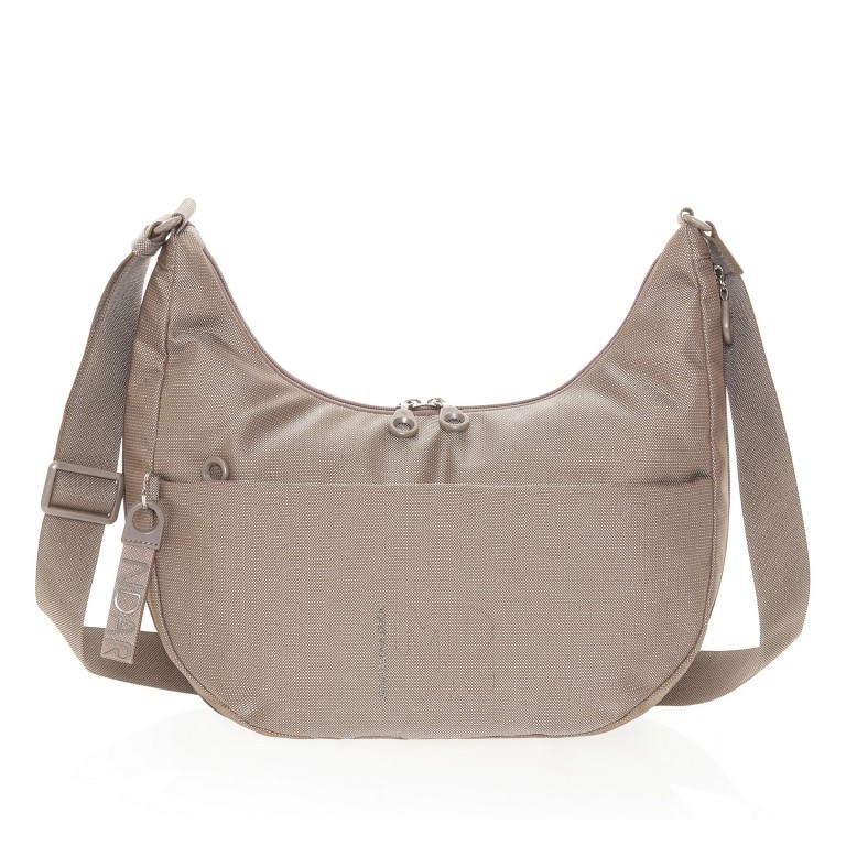 Beuteltasche MD20 QMT27 mit Dehnfalte Taupe, Farbe: taupe/khaki, Marke: Mandarina Duck, EAN: 8032803782618, Abmessungen in cm: 36x27x10, Bild 1 von 6