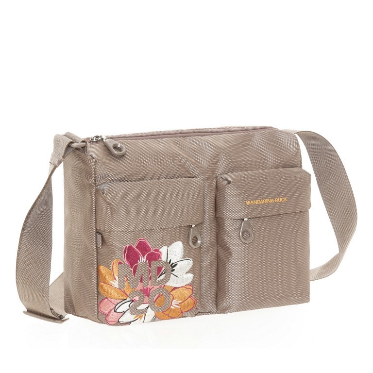 Umhängetasche MD20 JGTT5 Blossom Taupe, Farbe: taupe/khaki, Marke: Mandarina Duck, EAN: 8032803783707, Abmessungen in cm: 28x22x10, Bild 2 von 7