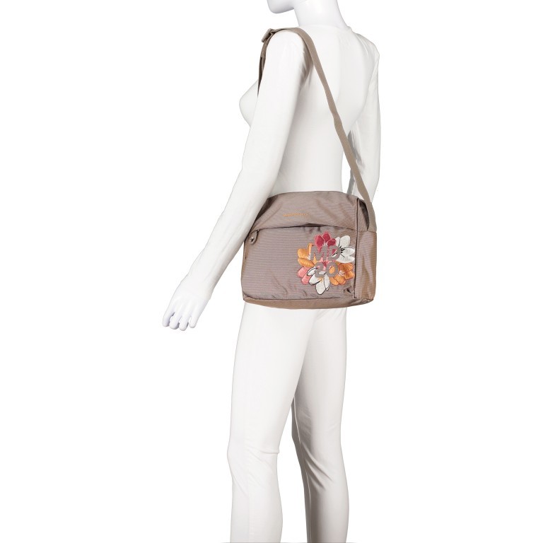 Umhängetasche MD20 JGTV8 Blossom Taupe, Farbe: taupe/khaki, Marke: Mandarina Duck, EAN: 8032803783745, Abmessungen in cm: 27.5x21x11, Bild 4 von 7