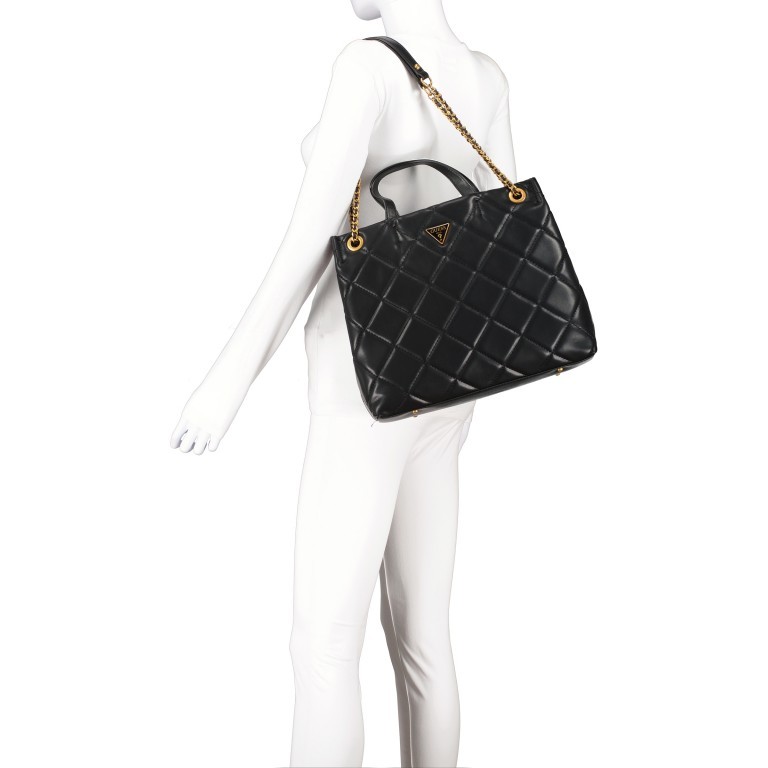 Handtasche Cessily Black, Farbe: schwarz, Marke: Guess, EAN: 0190231535041, Abmessungen in cm: 23.5x29x10, Bild 4 von 7